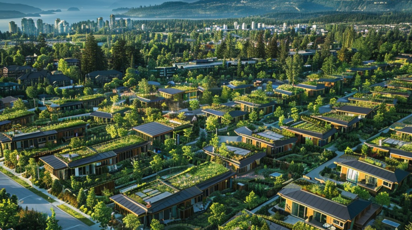 aerial view of perfect street