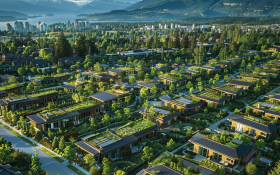 aerial view of perfect street